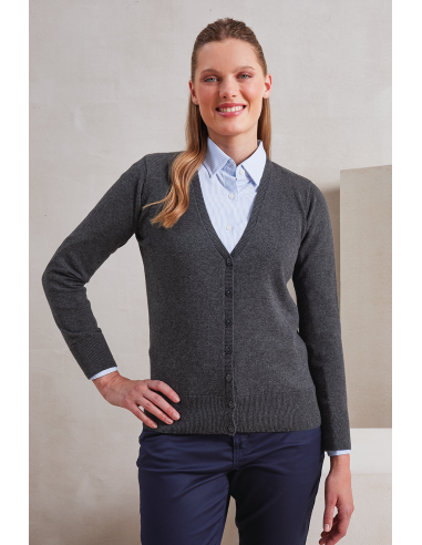 P-PR697-Womens Button Through Knitted Cardigan
